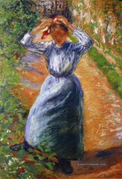 Bauer ihre marmotte 1882 Camille Pissarro Anziehen Ölgemälde